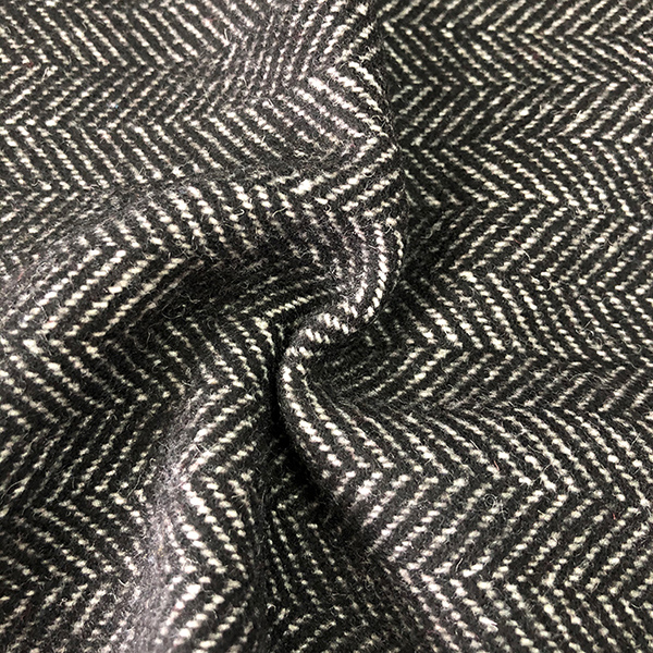 粗紡毛呢面料生產(chǎn)廠家定制秋冬人字紋面料