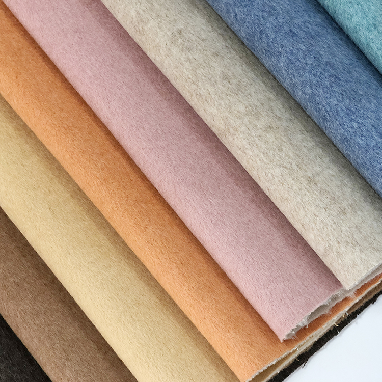含羊毛布料廠家直供時尚雙面雙色順毛呢布料