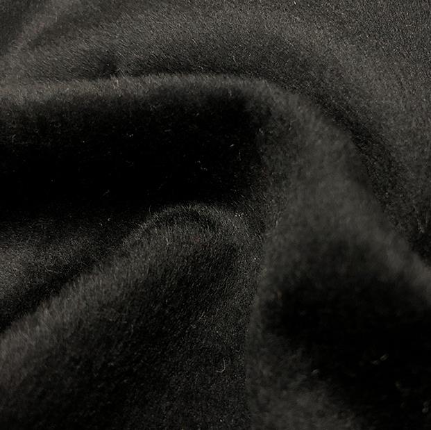 呢子面料源頭工廠(chǎng)供應(yīng)順毛黑色單面呢面料