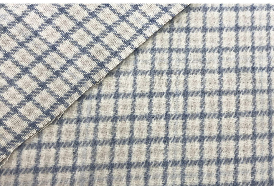 順毛格子呢面料14