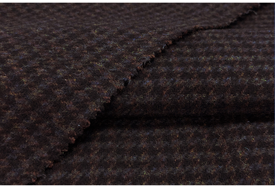 格子毛呢布料05