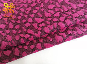 10毛玫紅豹紋單面呢