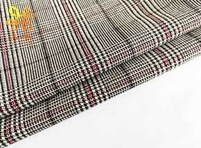 黑紅格65滌綸TR仿毛呢